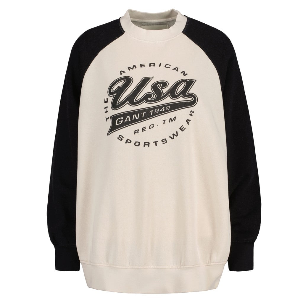 Gant Sweater met ronde hals Dames – Beige
