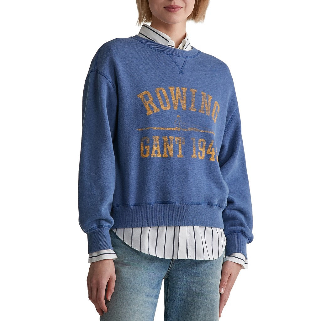 Gant Sweater met ronde hals Dames – Donkerblauw