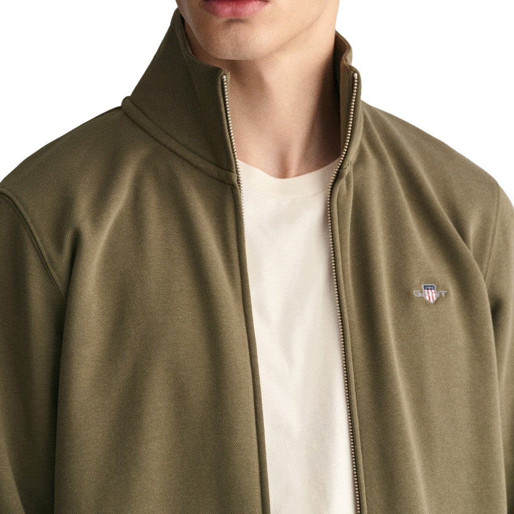 Gant Sweatvest – Olijfgroen