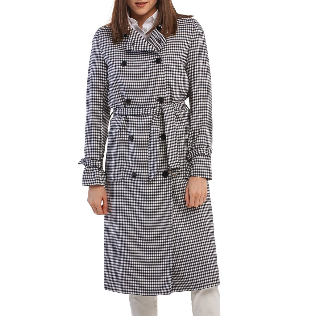 Gant Trenchcoat Dames – Marineblauw / Wit