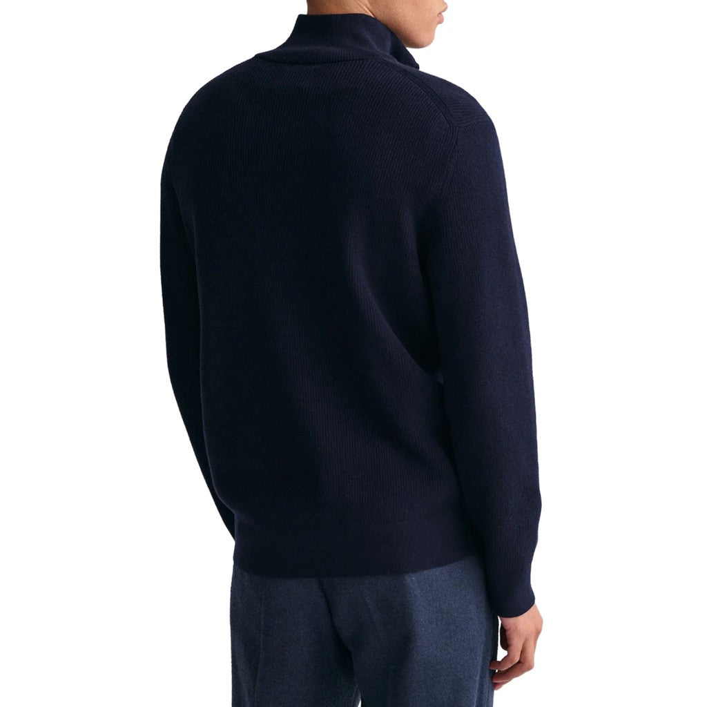 Gant Trui met halve rits – Marineblauw