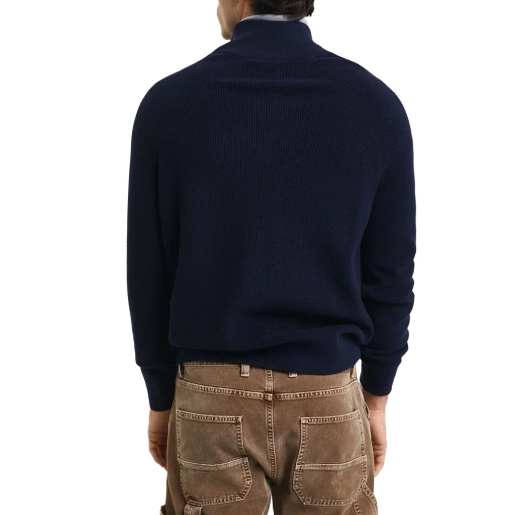 Gant Trui met halve rits – Marineblauw