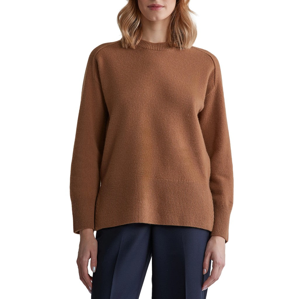 Gant Trui met logoborduring Dames – Bruin