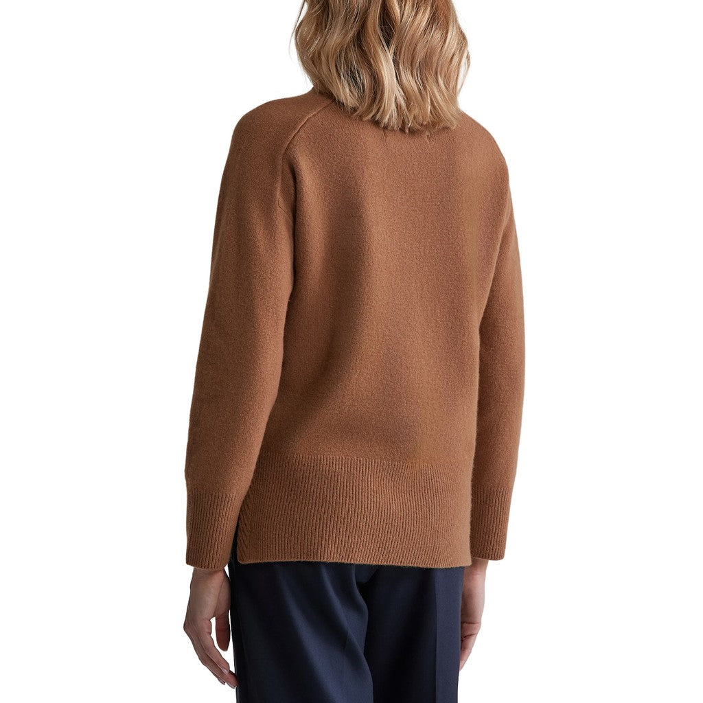 Gant Trui met logoborduring Dames – Bruin