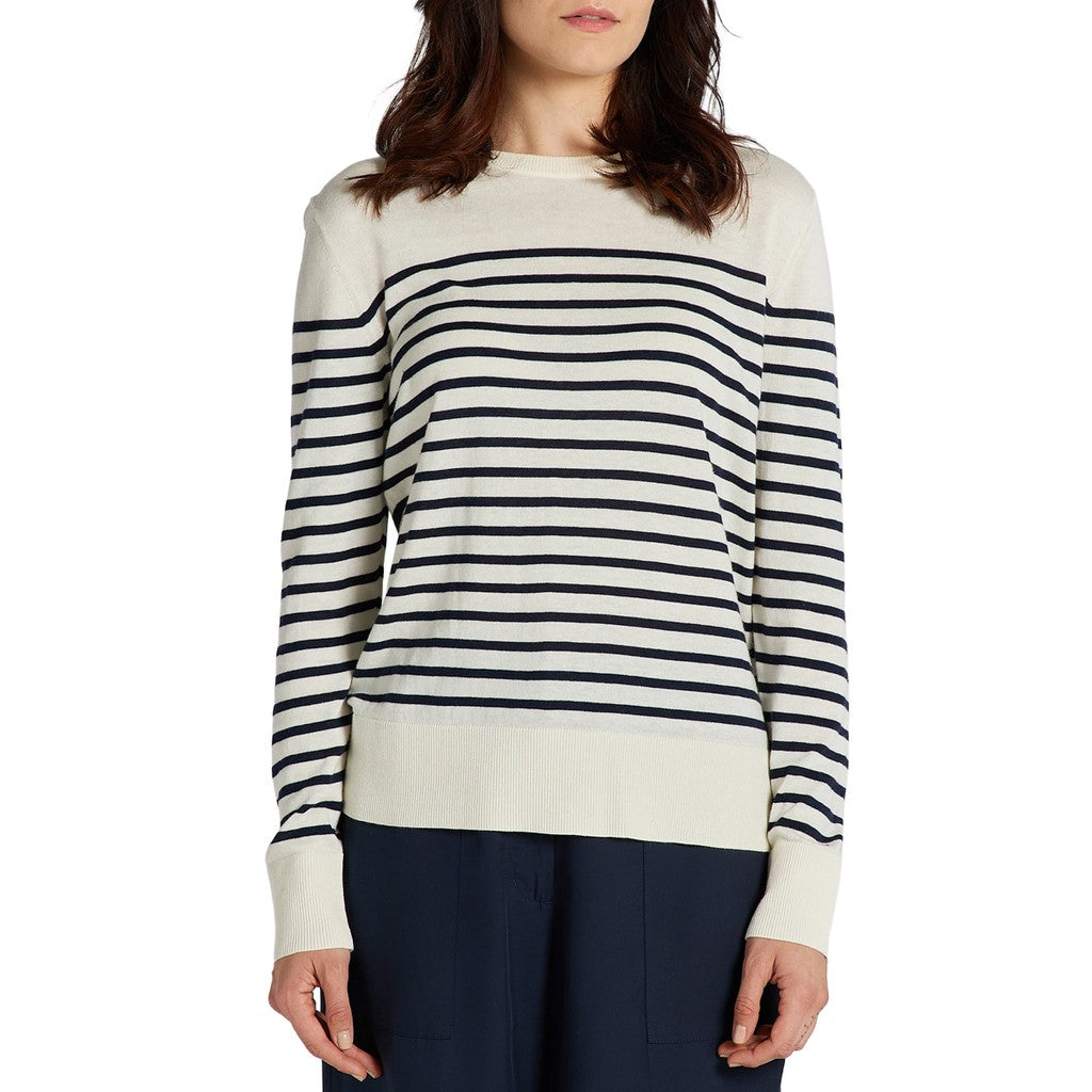 Gant Trui met logoborduring Dames – Crème