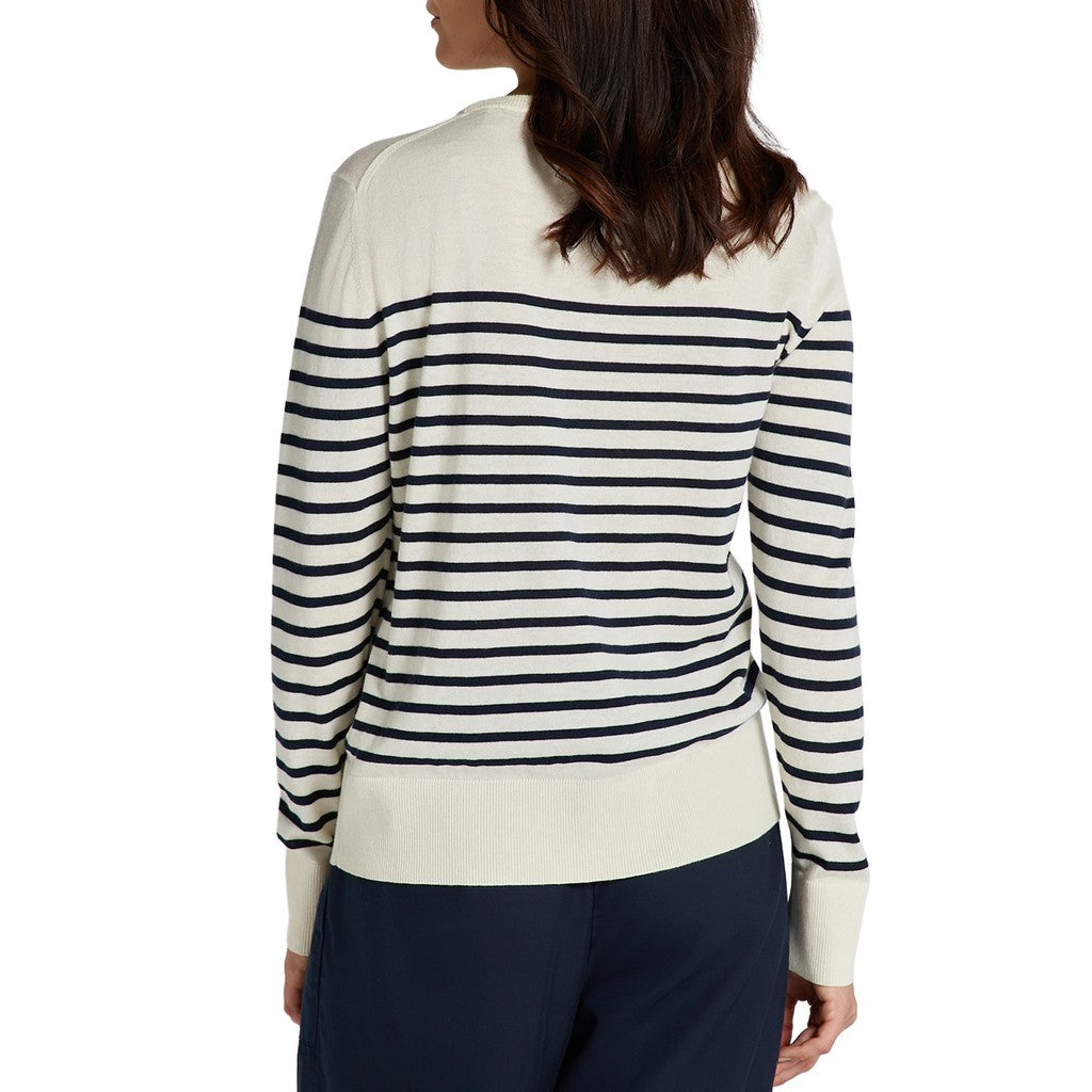Gant Trui met logoborduring Dames – Crème