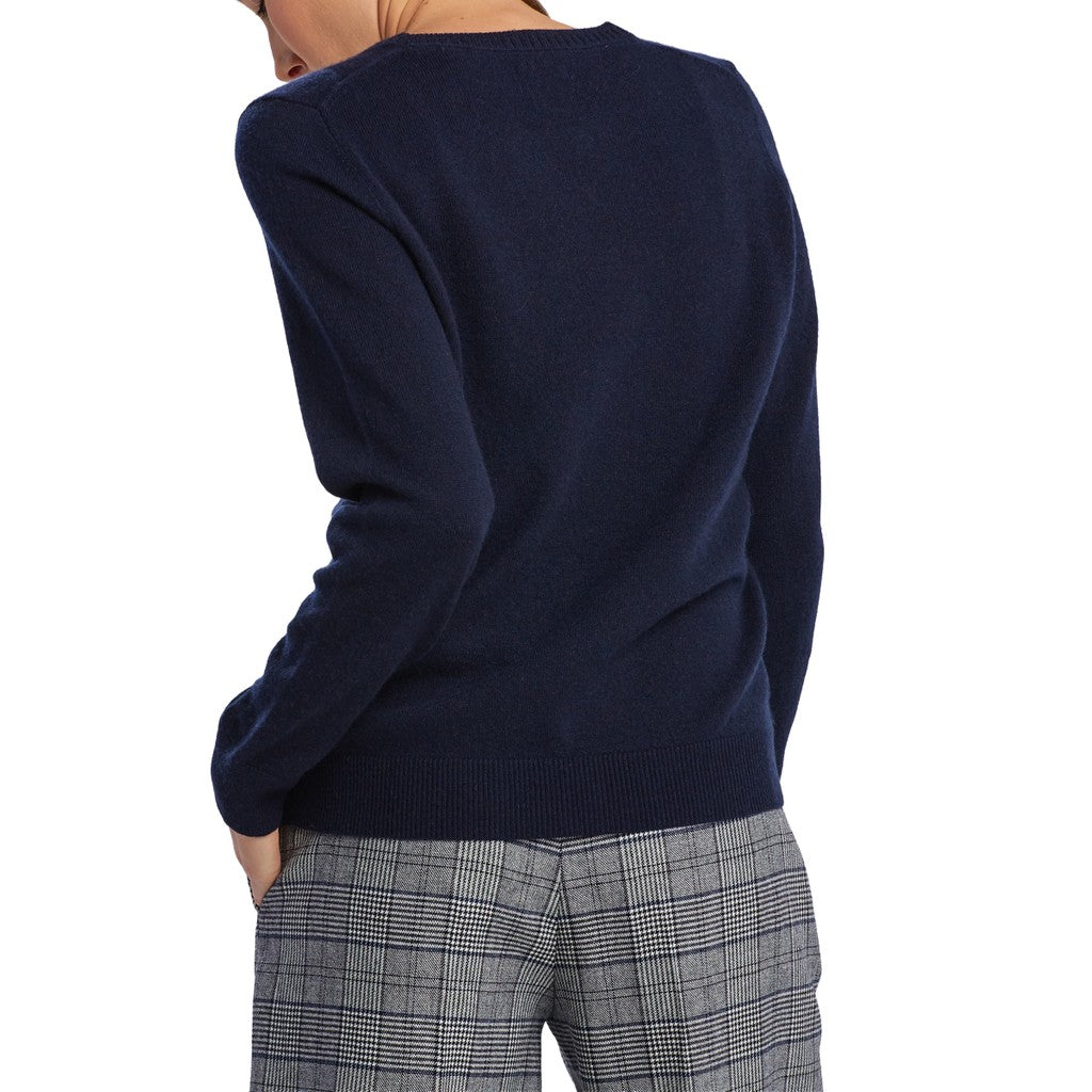 Gant Trui met logoborduring Dames – Marineblauw