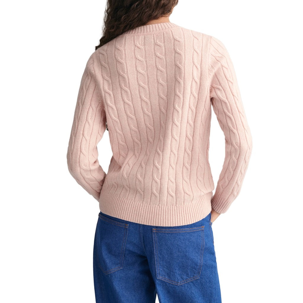 Gant Trui met logoborduring Dames – Roze