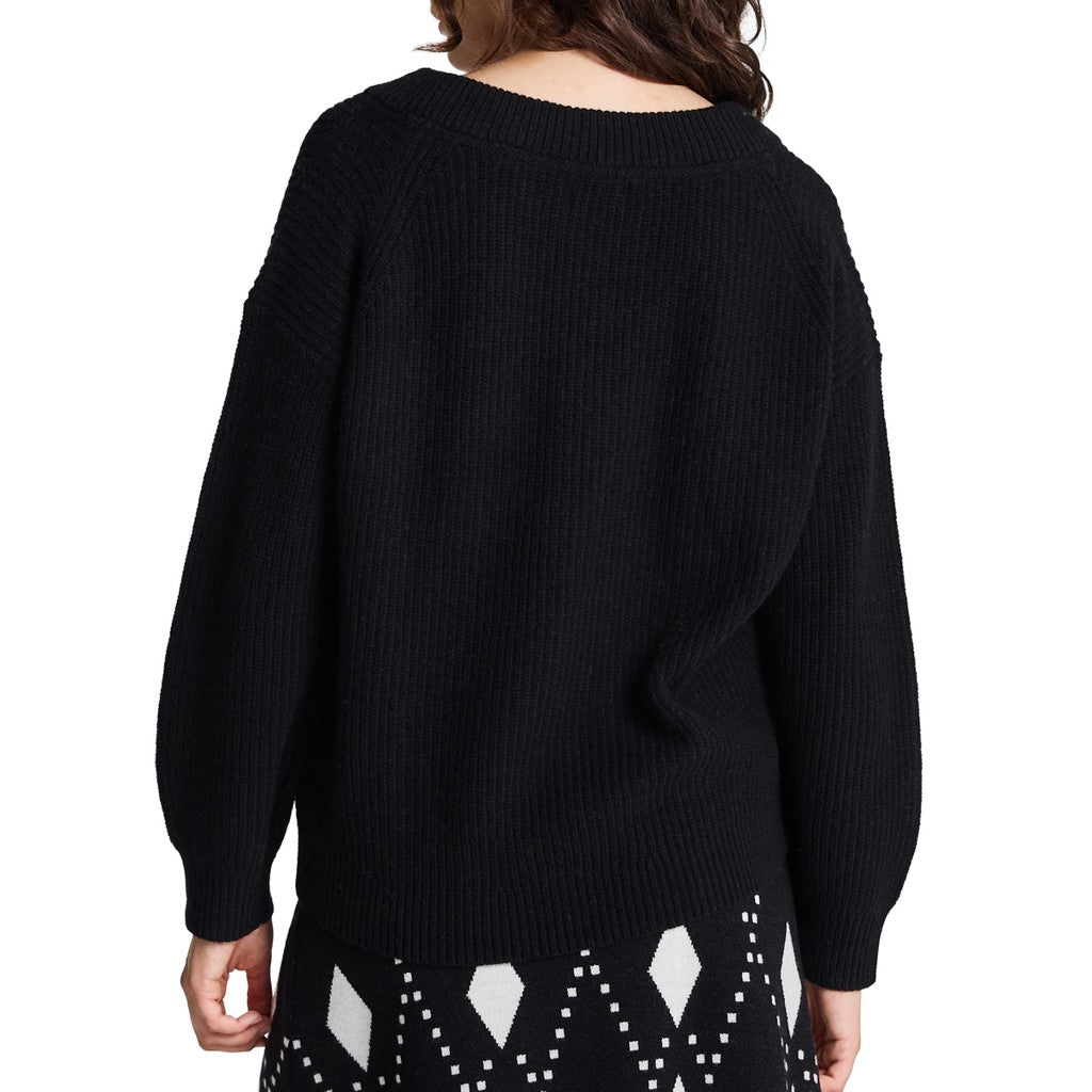 Gant Trui met logoborduring Dames – Zwart
