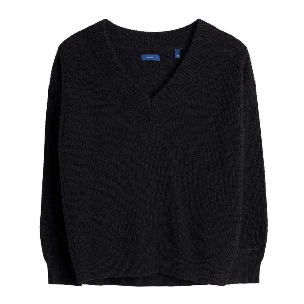 Gant Trui met logoborduring Dames – Zwart