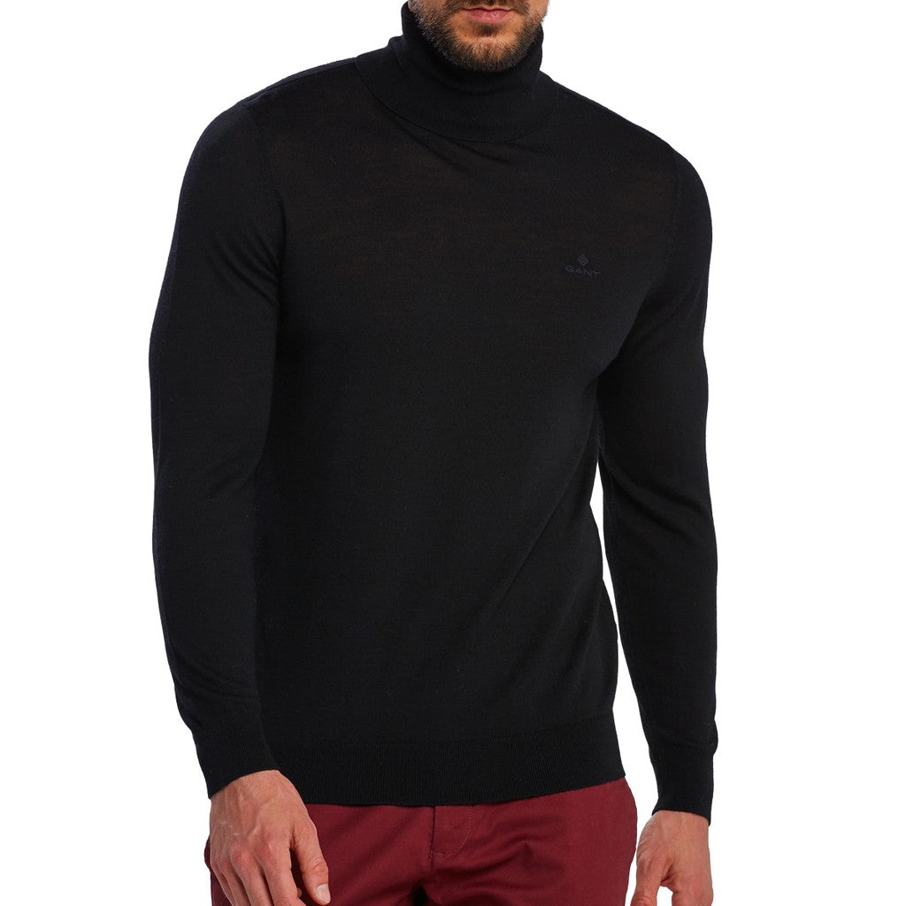 Gant Trui met logoborduring Heren – Zwart