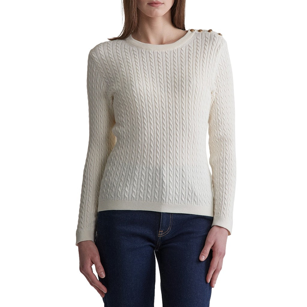 Gant Trui met ronde hals Dames – Crème