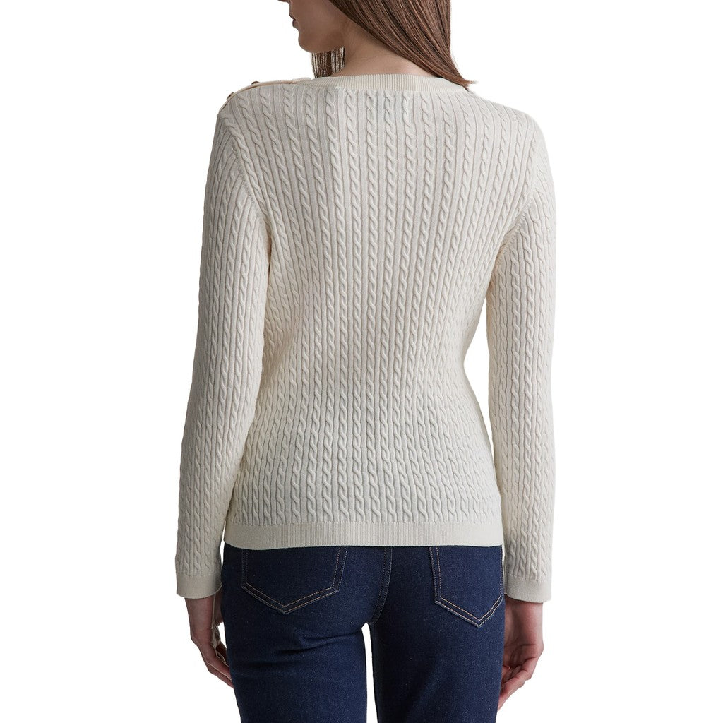 Gant Trui met ronde hals Dames – Crème