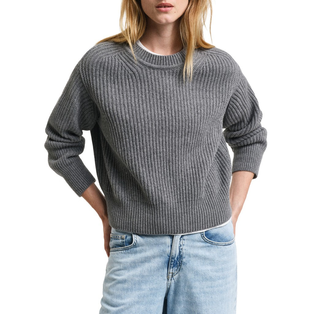Gant Trui met ronde hals Dames – Grijs