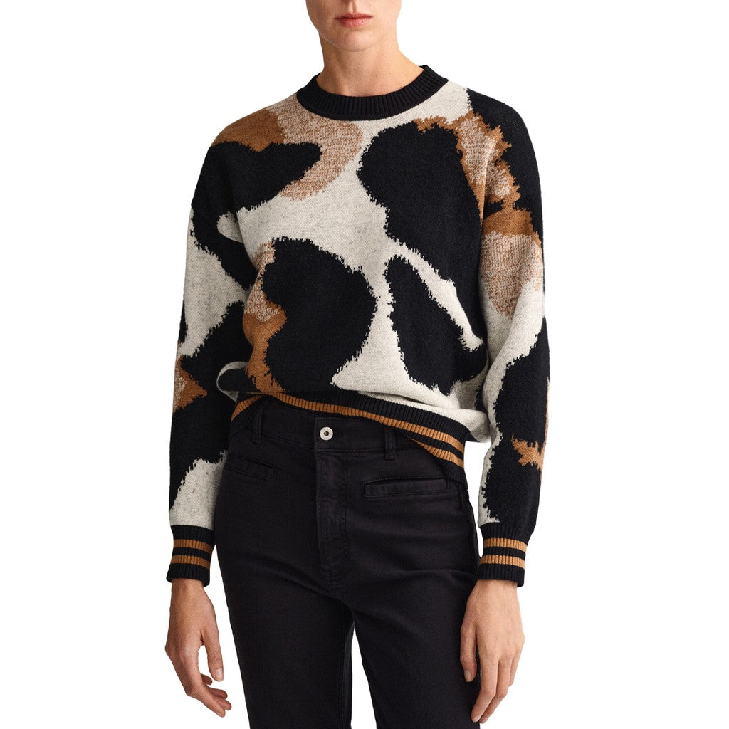 Gant Trui met ronde hals Dames – Zwart