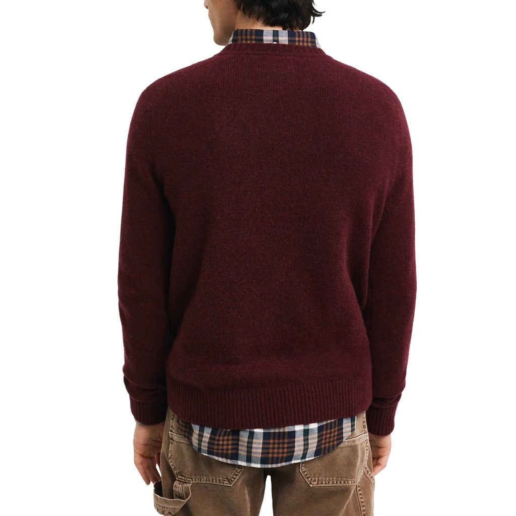 Gant Trui met ronde hals Heren – Bordeaux