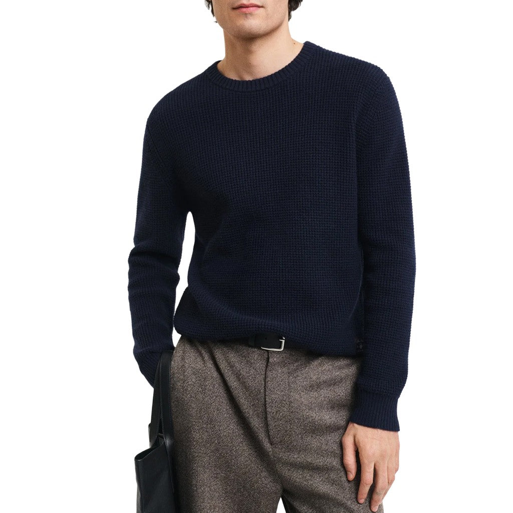 Gant Trui met ronde hals Heren – Marineblauw