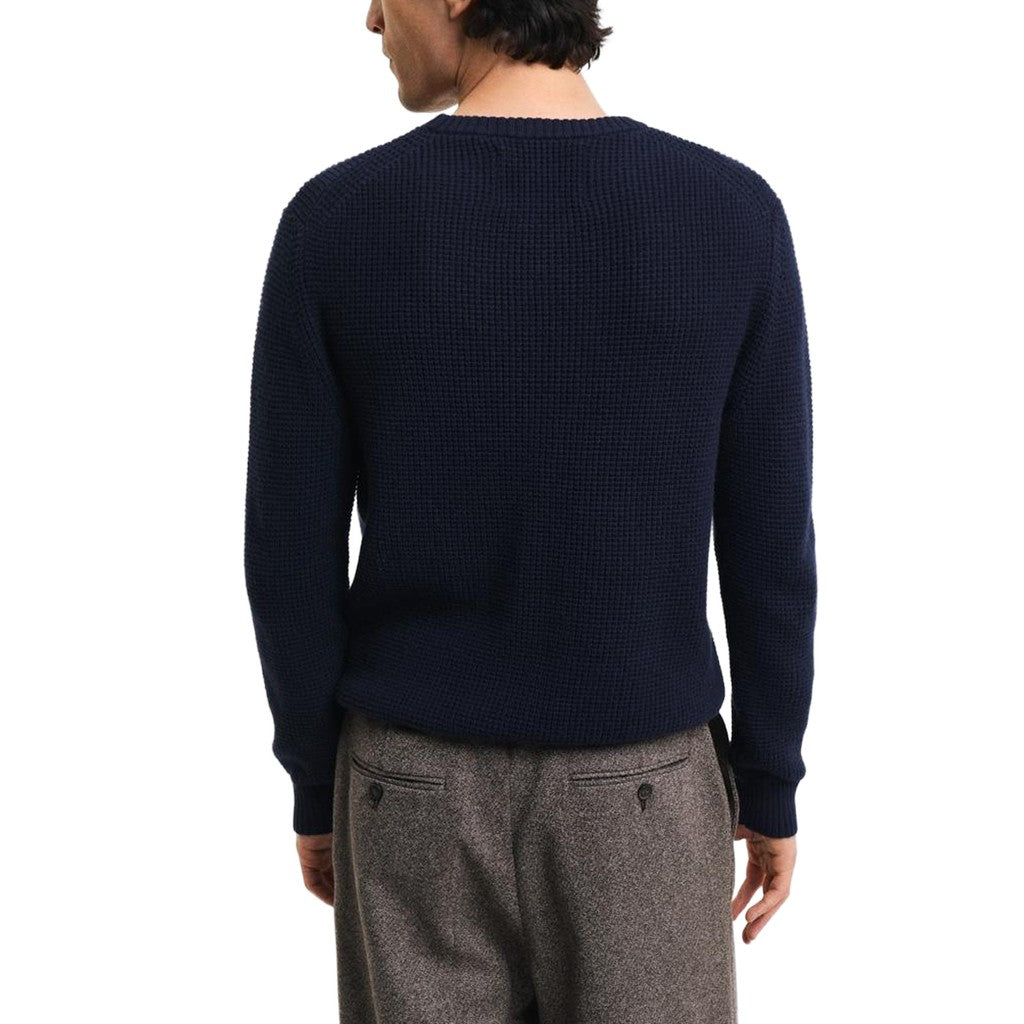 Gant Trui met ronde hals Heren – Marineblauw