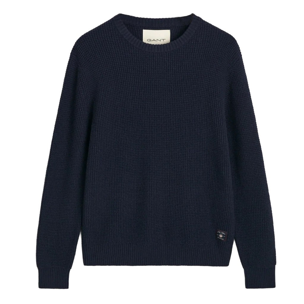 Gant Trui met ronde hals Heren – Marineblauw