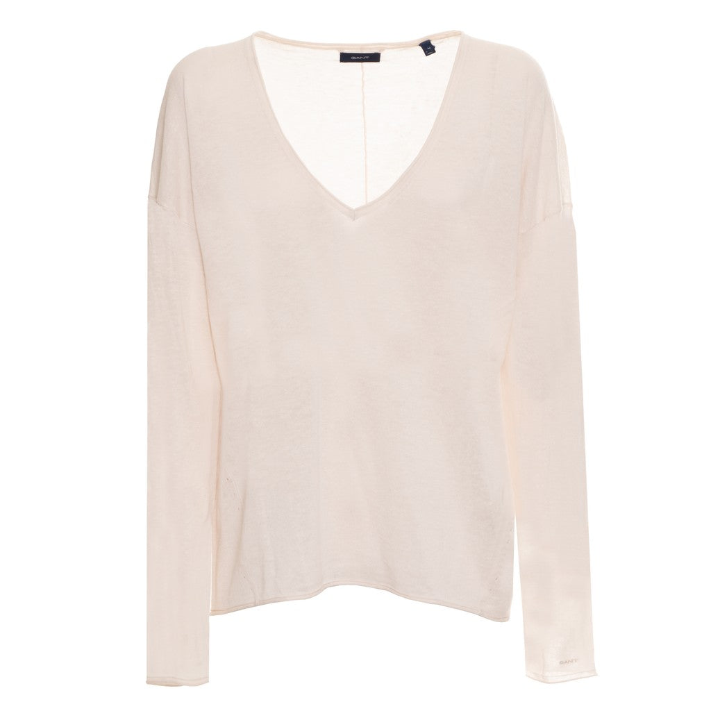 Gant Trui met V-hals Dames – Beige