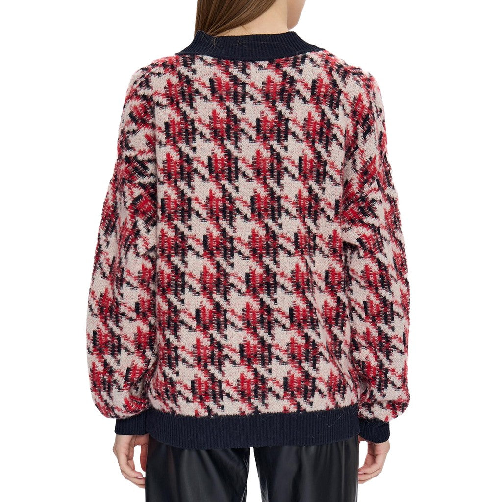 Gant Trui met V-hals Dames – Rood / Wit