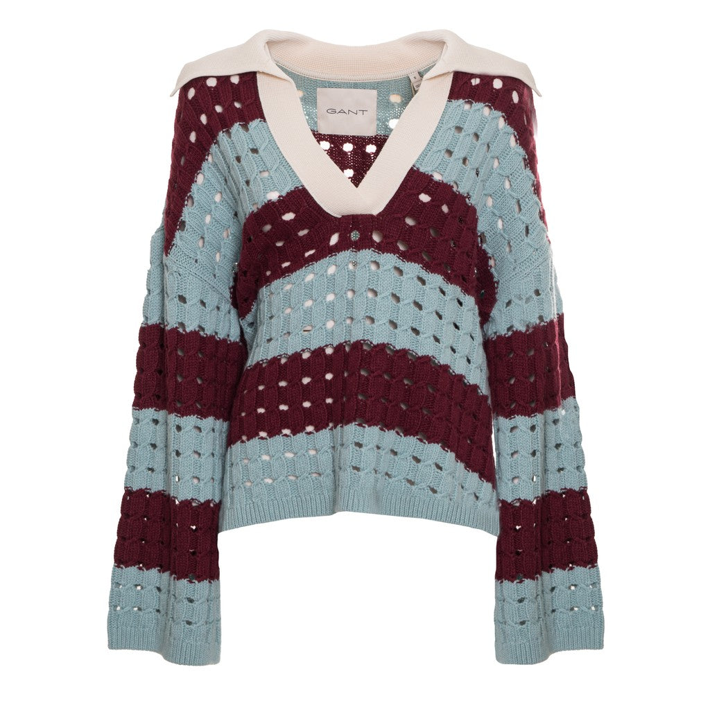 Gant Trui met V-hals Dames – Turquoise