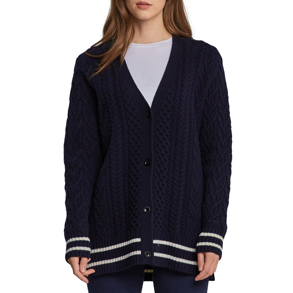 Gant Vest met logoborduring – Marineblauw