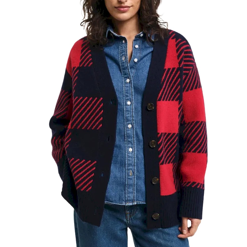 Gant Vest met V-hals – Rood