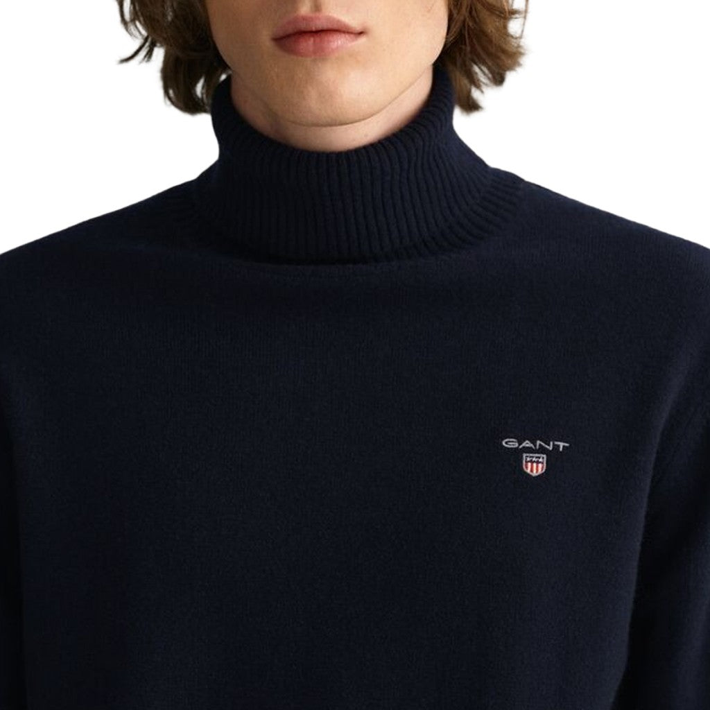 Gant Wollen coltrui Heren – Marineblauw