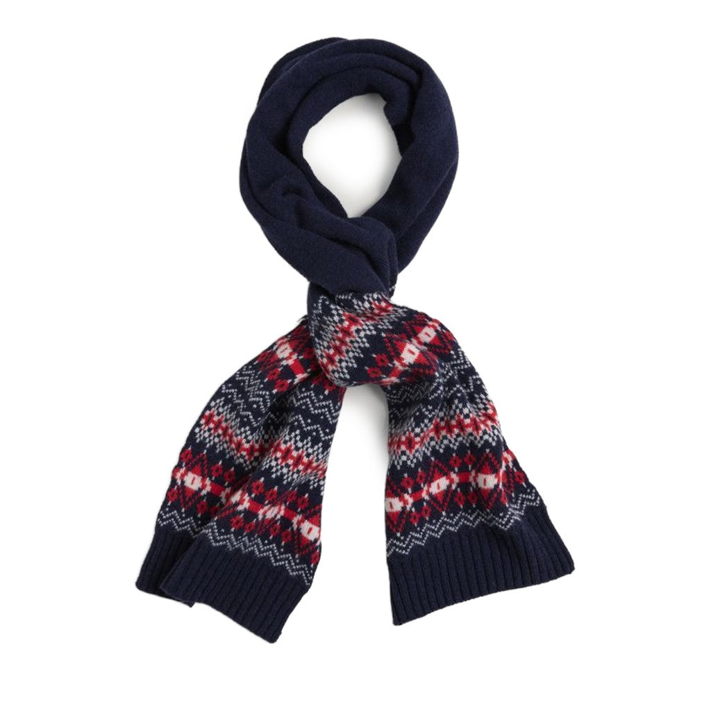 Gant Wollen sjaal met Fair Isle-motief – Blauw
