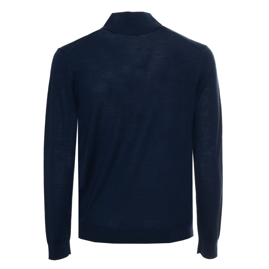 Gant Wollen trui met halve rits – Marineblauw