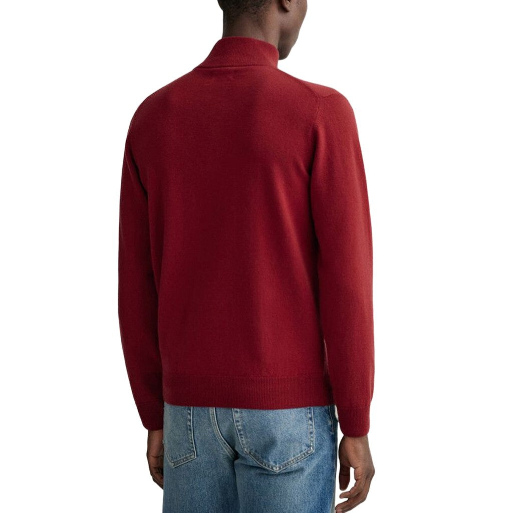 Gant Wollen trui met halve rits – Rood