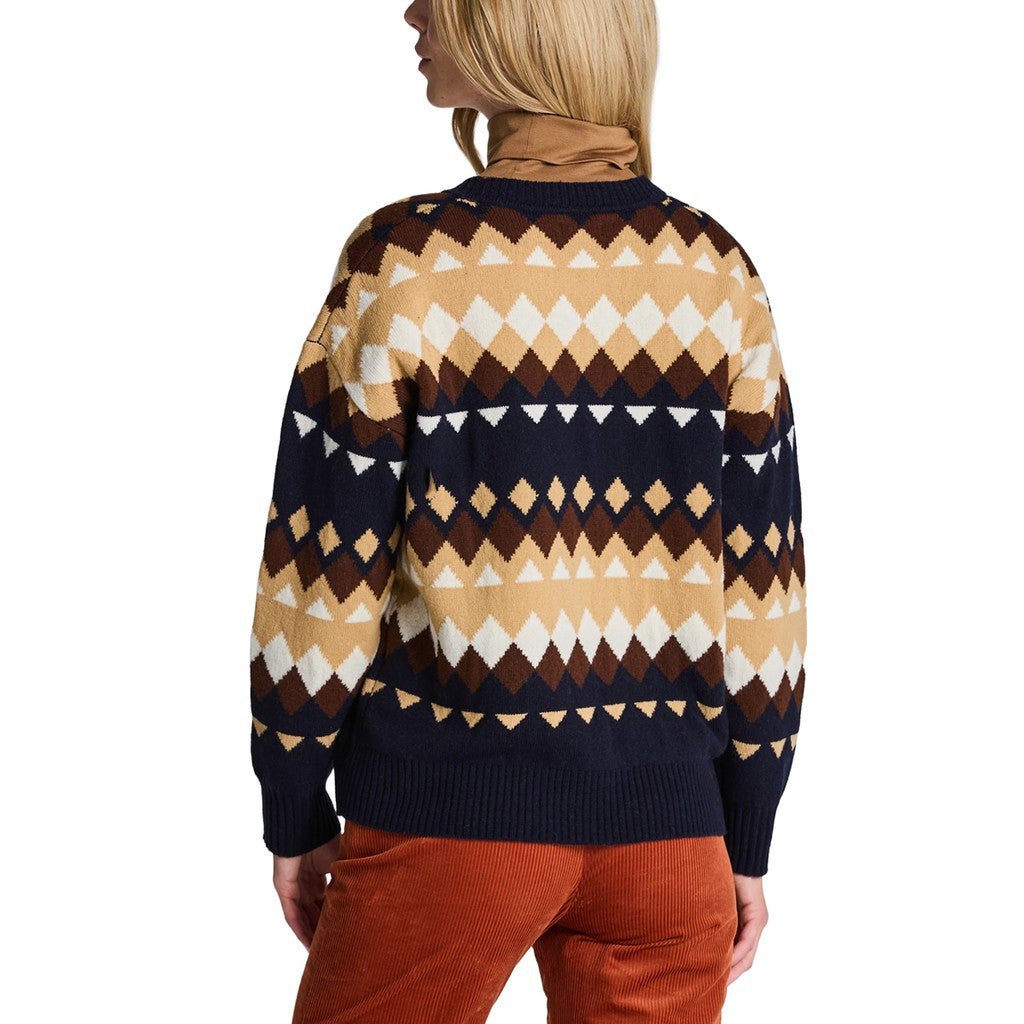 Gant Wollen trui met ronde hals Dames – Meerkleurig