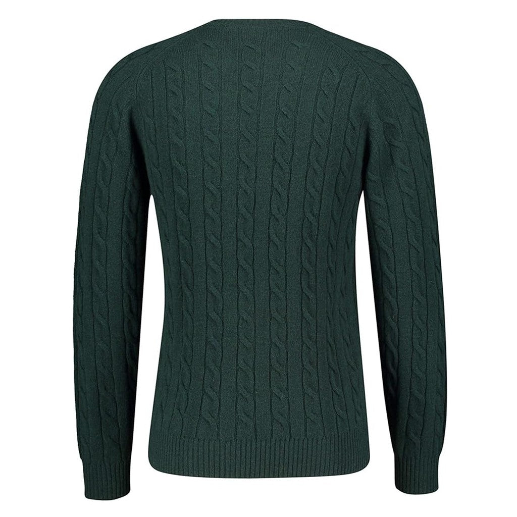 Gant Wollen trui met ronde hals Heren – Groen