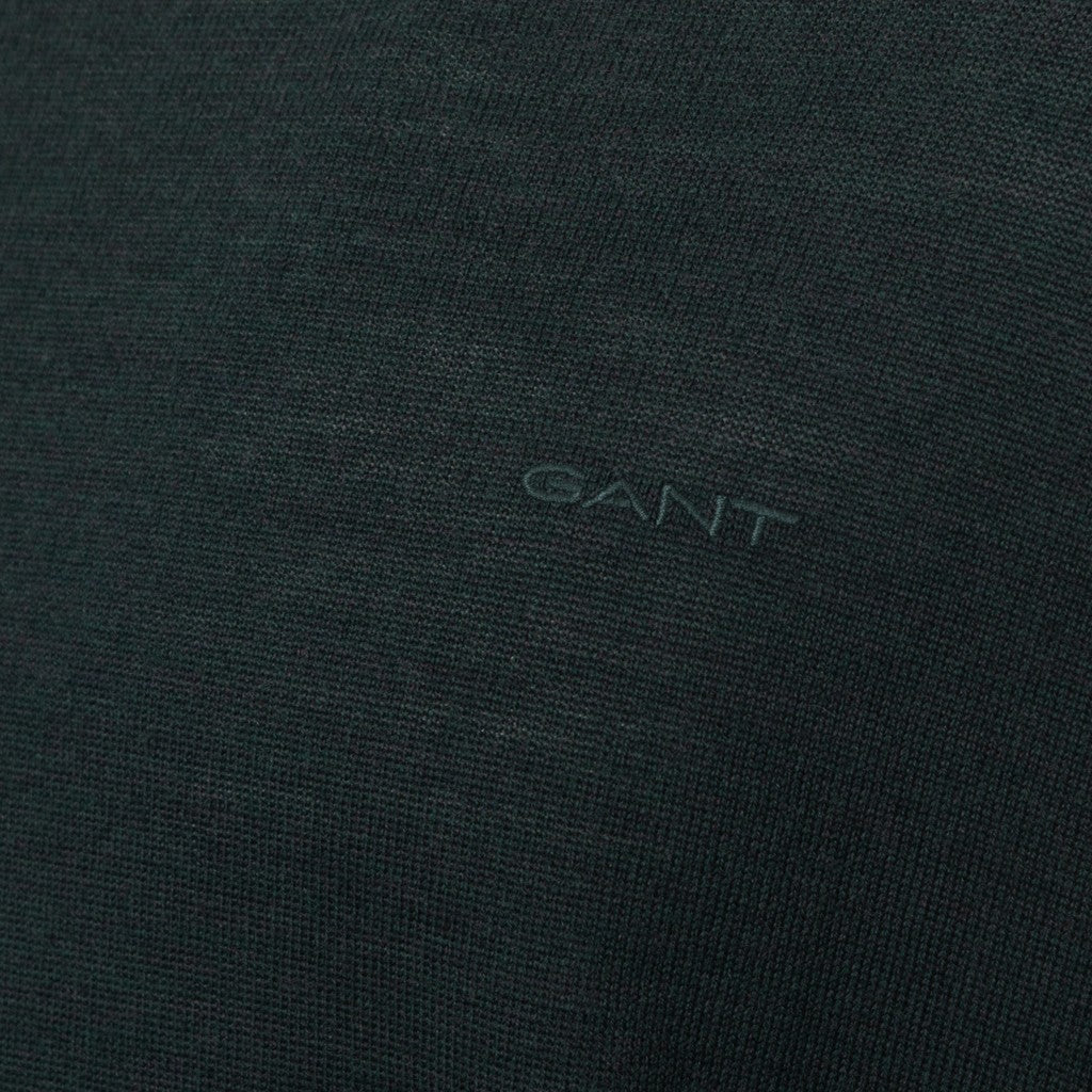 Gant Wollen trui met ronde hals Heren – Groen