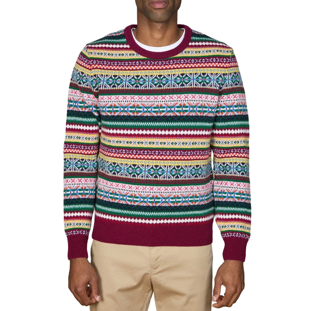 Gant Wollen trui met ronde hals Heren – Rood