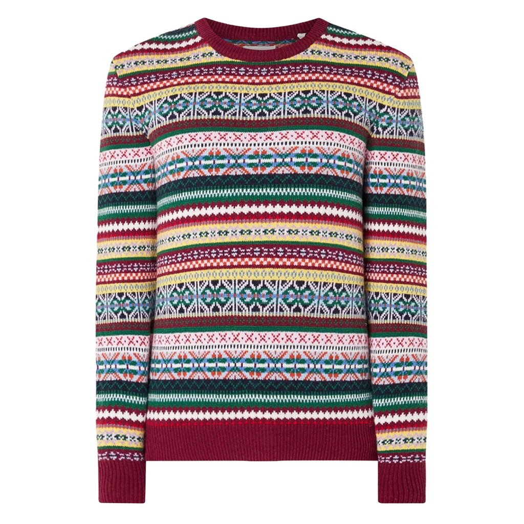 Gant Wollen trui met ronde hals Heren – Rood