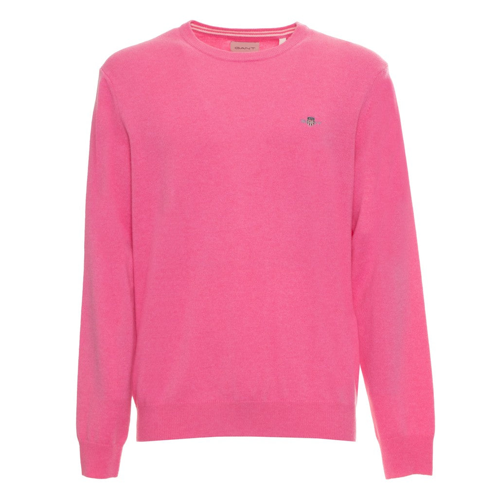 Gant Wollen trui met ronde hals Heren – Roze