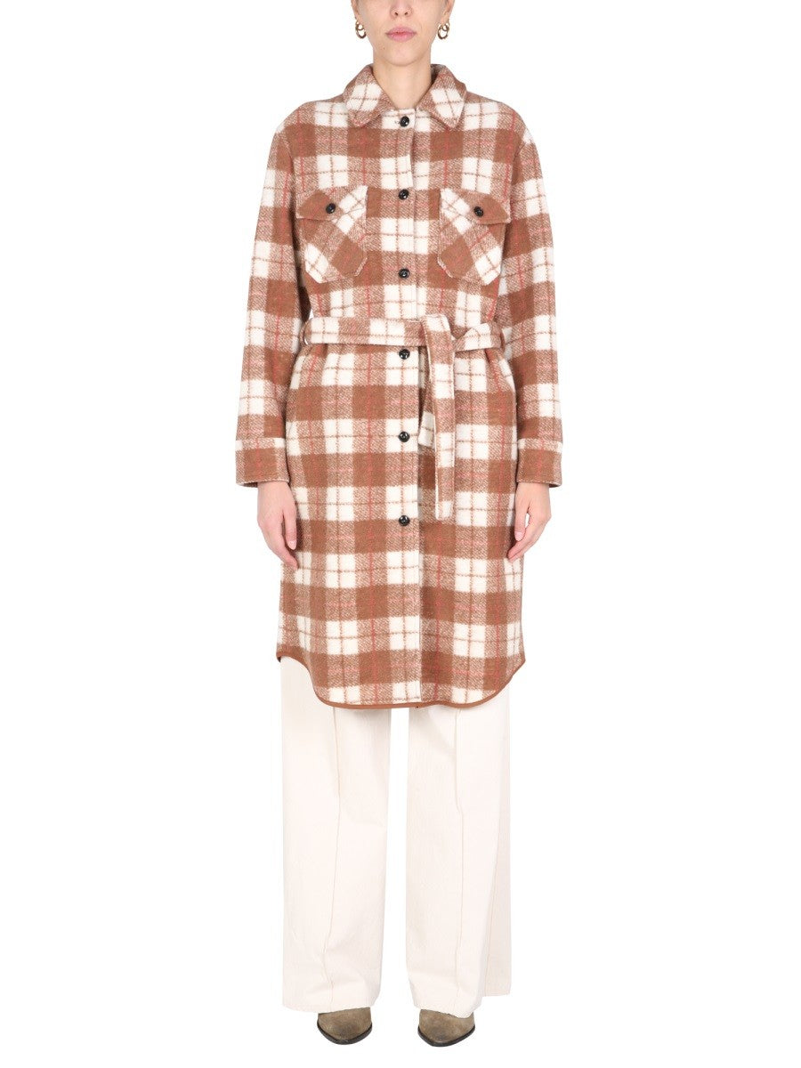 Woolrich Gentry Trenchcoat – Bruin / Wit