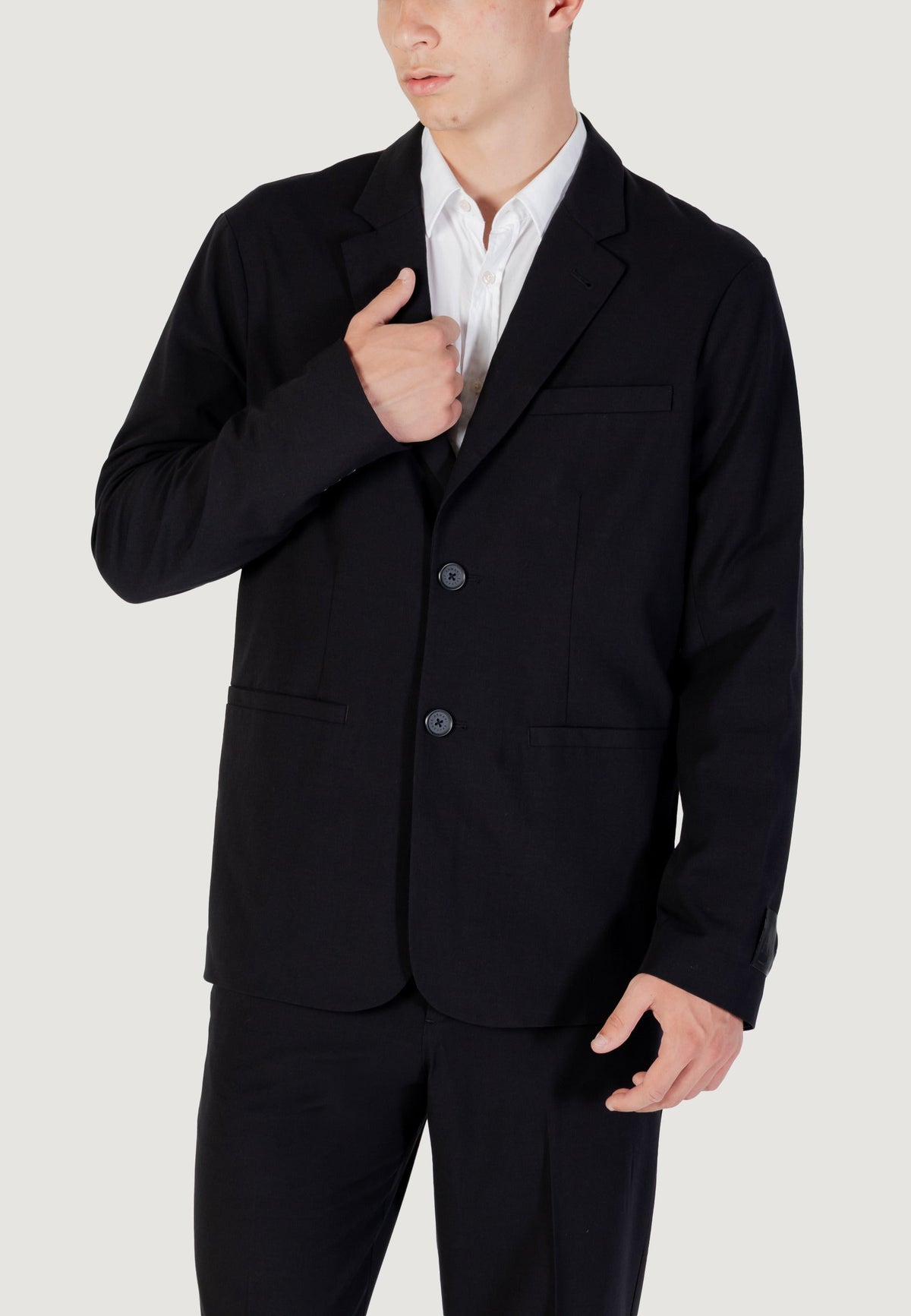 Armani Exchange Blazer van Polyestermix – Zwart