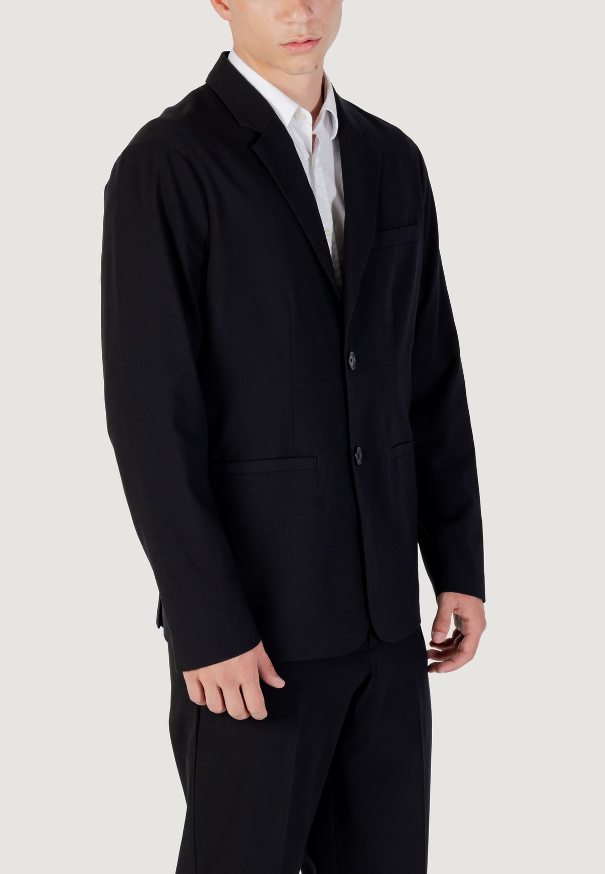Armani Exchange Blazer van Polyestermix – Zwart