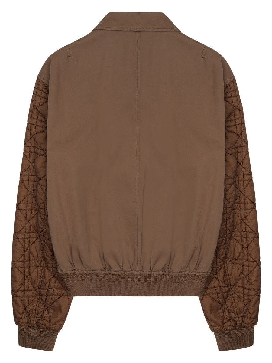 Christian Dior Katoenen Jas met logo – Bruin