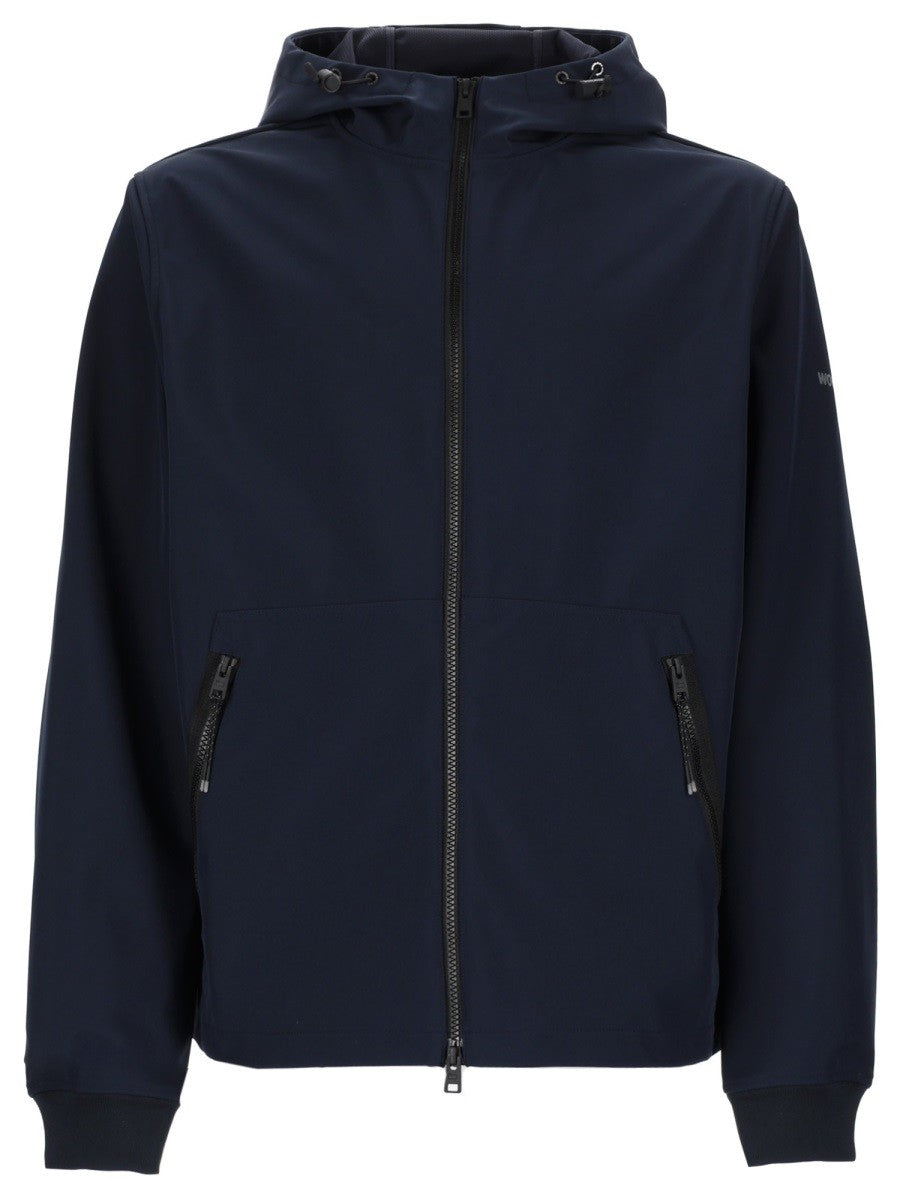 Woolrich Jas met Rits en Capuchon – Marineblauw