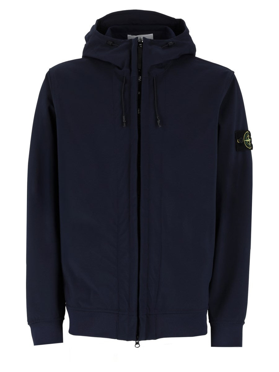 Stone Island Jas van tweelaags technische stof – Marineblauw