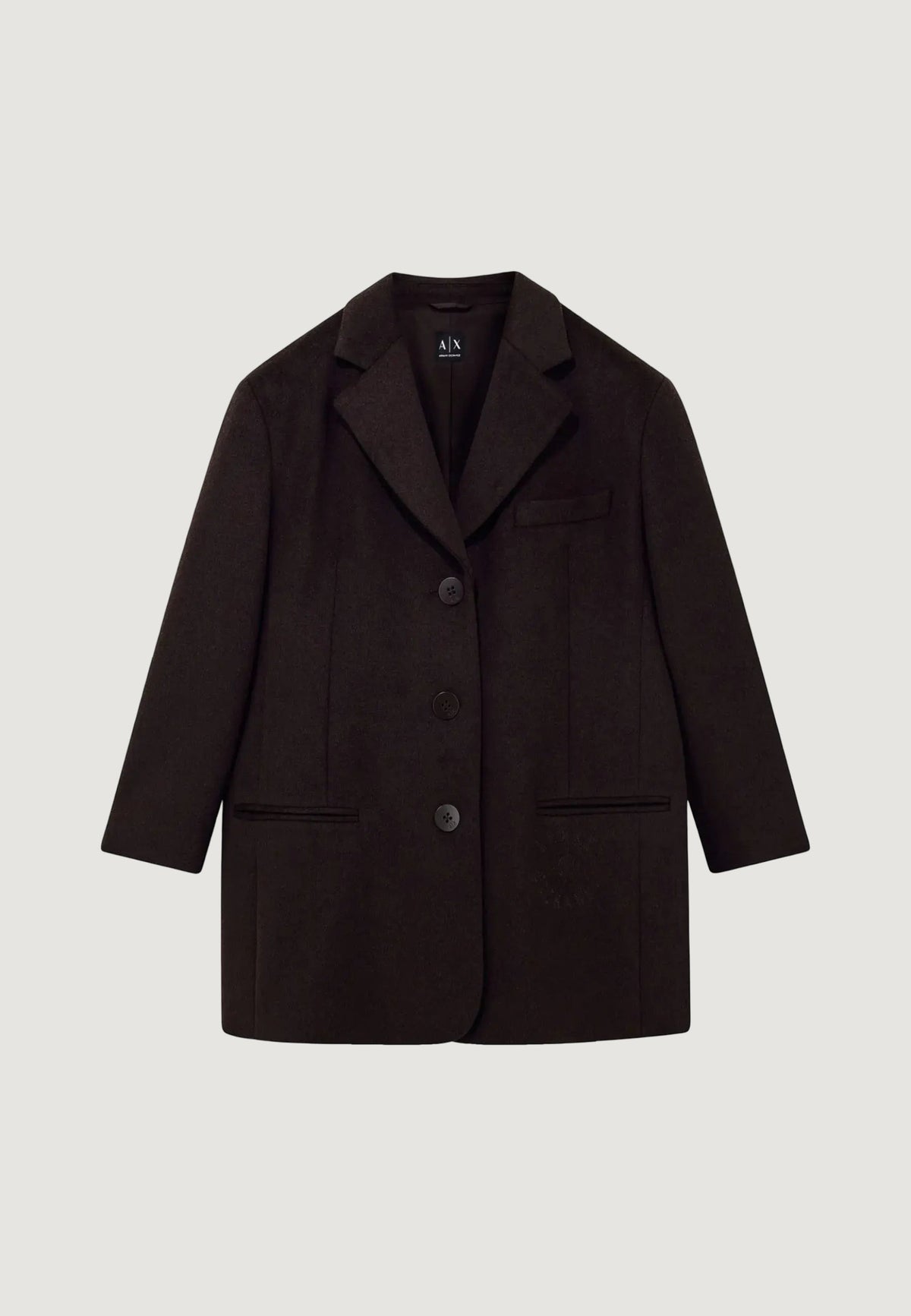 Armani Exchange Jas van Wolmix – Bruin