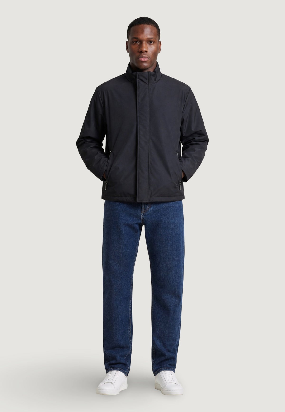 Armani Exchange Blouson Jas met Ritszakken – Zwart