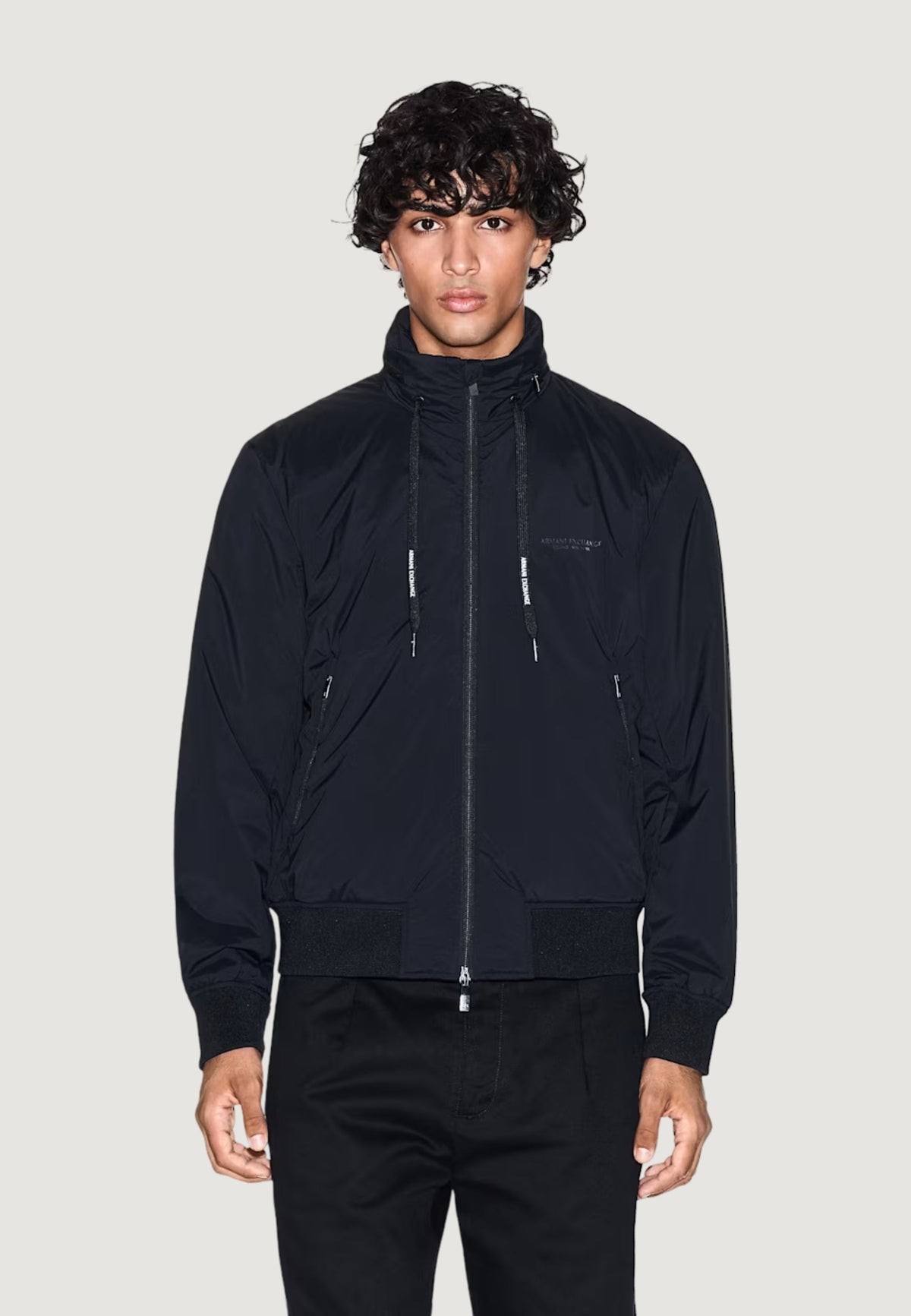 Armani Exchange Blouson Jas met Knopen – Zwart