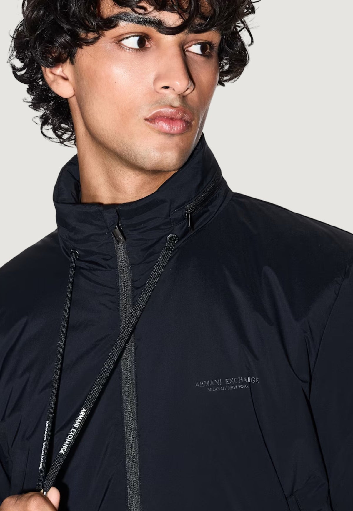 Armani Exchange Blouson Jas met Knopen – Zwart