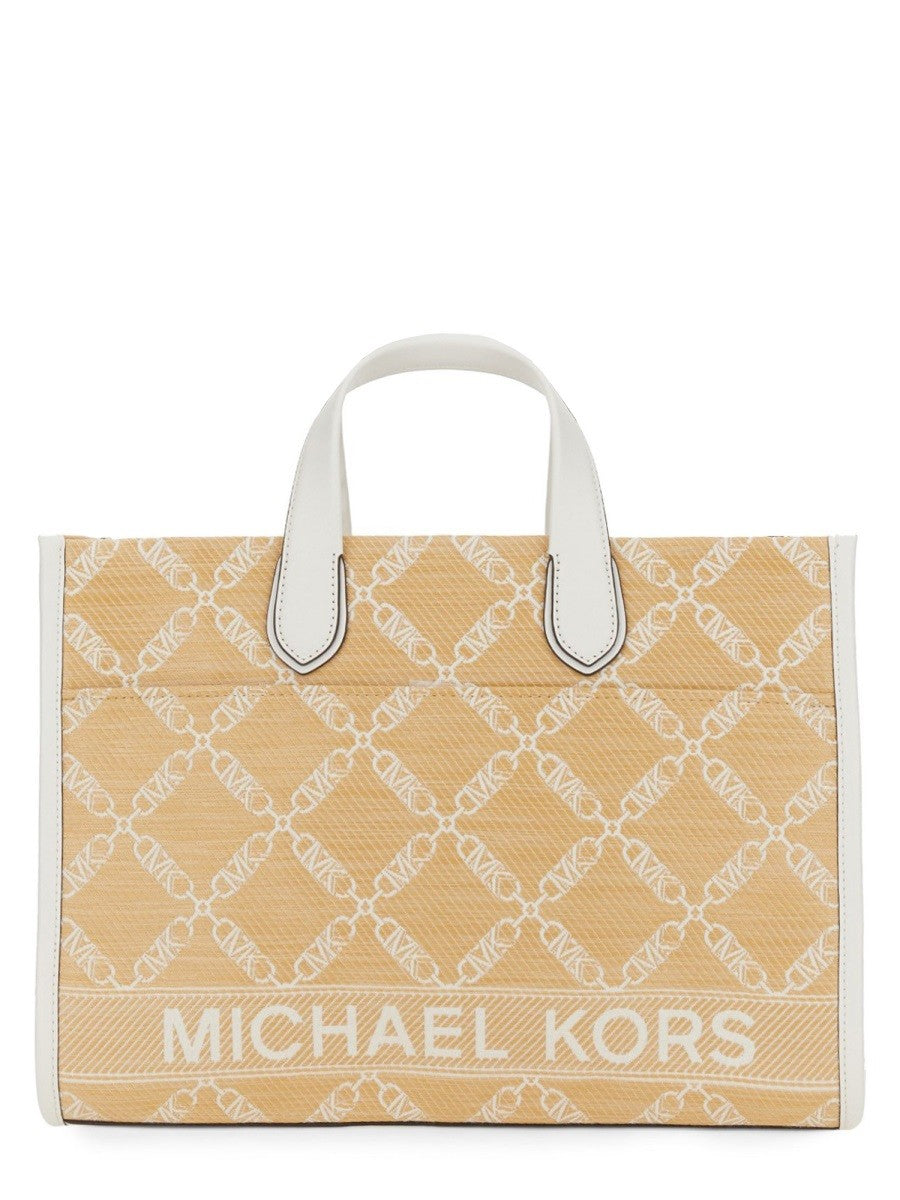 Michael Kors Gigi Shopper Large – Beige / Wit