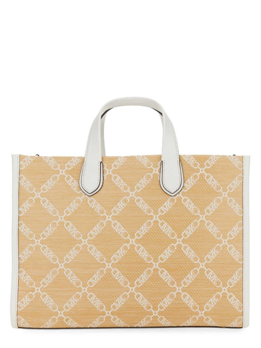 Michael Kors Gigi Shopper Large – Beige / Wit